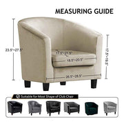 1 Piece Stretch Black/White Barrel Chair Slipcovers with Arms, Round Soft Armchair Sofa Cover Removable Couch Furniture Protector for Bar Living Room Bedroom Hotel Counter In Australia - Darrahopens