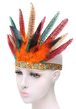 Peacock Feather Headband Headpiece Fascinator Headdress   Cosplay Headwear Stage photography runway props（55-60CM） In Australia - Darrahopens