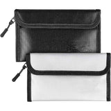 Fireproof Bag (8 x 5 inches) 5200℉ Heat Insulated, Fireproof Money Bag with Zipper for Cash (2-Pack  Black, white) In Australia - Darrahopens