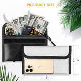 Fireproof Bag (8 x 5 inches) 5200℉ Heat Insulated, Fireproof Money Bag with Zipper for Cash (2-Pack  Black, white)
