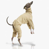 High neck pullover jumpsuit, thickened high neck four legged suit, khaki warm pet clothing, small (khaki M) In Australia - Darrahopens