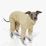 High neck pullover jumpsuit, thickened high neck four legged suit, khaki warm pet clothing, small (khaki M) In Australia - Darrahopens