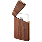 Wood Business Card Holder Wooden Magnetic Business Card Case Portable Simple (Black Walnut) In Australia - Darrahopens