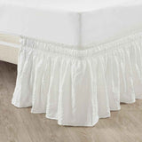 Ruffle Elastic Bed Skirt Detachable - Dustproof Ruffle - Machine Washable Elastic Band Bed Skirt (White) In Australia - Darrahopens