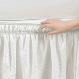 Ruffle Elastic Bed Skirt Detachable - Dustproof Ruffle - Machine Washable Elastic Band Bed Skirt (White) In Australia - Darrahopens