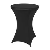 Polyester Black Table Cover, Cocktail Fitted Tablecloths, Round Highboy Stretch Table Covers Cloths for Party, Bar, Wedding, Birthday, Banquet, In Australia - Darrahopens