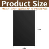 8 Pcs Fence Post Protection, Waterproof Fence Rot Protection, Wood Post Sleeve Post Wrap fits 16.7 x 10.4 Square and 3" to 5" Round Posts(Black)