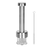 Meat Tenderizer Tool, 304 Stainless Steel, with 21 Needles & Retractable Safety Guard, for Tenderizing Beef, Turkey, Chicken, Steak, Dishwasher Safe In Australia - Darrahopens
