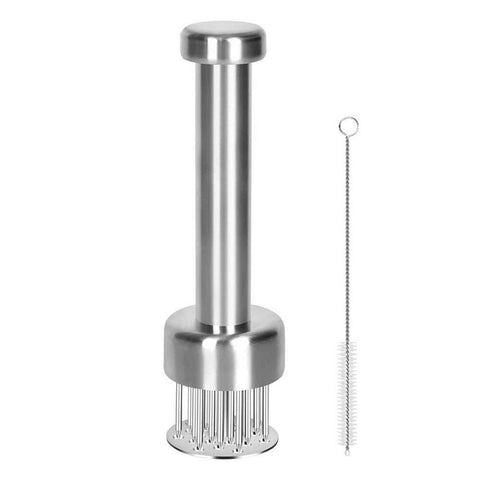 Meat Tenderizer Tool, 304 Stainless Steel, with 21 Needles & Retractable Safety Guard, for Tenderizing Beef, Turkey, Chicken, Steak, Dishwasher Safe In Australia - Darrahopens