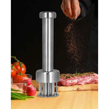 Meat Tenderizer Tool, 304 Stainless Steel, with 21 Needles & Retractable Safety Guard, for Tenderizing Beef, Turkey, Chicken, Steak, Dishwasher Safe In Australia - Darrahopens