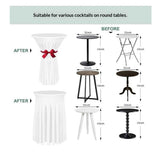 Round polyester Cocktail Tablecloth with Skirt, Elastic Fitted Highboy Bar Table Cloth 1 Pack, High Top Circular Base Adjustable Pub Table Cover for Wedding Party Banquet-Red（60*110cm） In Australia - Darrahopens