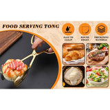 Food Tongs, Heavy Duty Stainless Steel Kitchen Tongs Salad Tongs Heat Resistant Small Serving Tongs for Cooking, Grill, Pastry, Sandwich, Ice, Food Bread Dessert (golden) In Australia - Darrahopens
