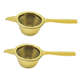 2pcs mini matcha sifter  - 304 stainless steel- brakes clumps in your matcha, tea strainer, cocktail strainer with base, Gold In Australia - Darrahopens