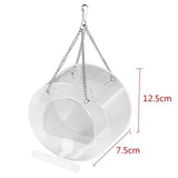 Round Acrylic Hanging Bird Feeder Bowl Transparent Food Cage for Small Birds Indoor Outdoor Feeding Rack for Canaries Parrots Finches In Australia - Darrahopens