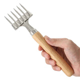 Ice Pick with Wooden Handle, 6 Fork Silver Stainless Steel Ice Crusher for Ice Breaking at Home and Bar (6 Fork) In Australia - Darrahopens