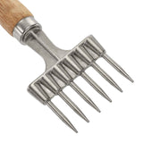Ice Pick with Wooden Handle, 6 Fork Silver Stainless Steel Ice Crusher for Ice Breaking at Home and Bar (6 Fork) In Australia - Darrahopens