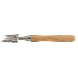 Ice Pick with Wooden Handle, 6 Fork Silver Stainless Steel Ice Crusher for Ice Breaking at Home and Bar (6 Fork)
