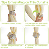 2-piece set of decorative sparkling wing curtains, lace up curtains, brushed spring clips, home office shoulder straps, gold metal In Australia - Darrahopens
