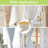 2-piece set of decorative sparkling wing curtains, lace up curtains, brushed spring clips, home office shoulder straps, gold metal In Australia - Darrahopens