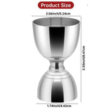 2pcs Premium  Stainless Steel Bar Tool  Measuring Marks, Durable Double Jigger, Bar Measuring Set Measuring cup with scale （primary colors） In Australia - Darrahopens