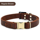 Real Leather Dog Collar, Premium Adjustable Fit with Durable Buckle, Stylish Comfort for Dogs (Small)Insert deduction payment In Australia - Darrahopens