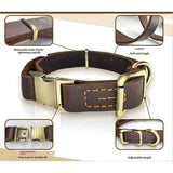 Real Leather Dog Collar, Premium Adjustable Fit with Durable Buckle, Stylish Comfort for Dogs (Small)Insert deduction payment In Australia - Darrahopens