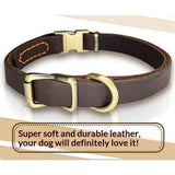 Real Leather Dog Collar, Premium Adjustable Fit with Durable Buckle, Stylish Comfort for Dogs (Small)Insert deduction payment In Australia - Darrahopens