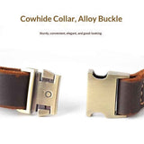 Real Leather Dog Collar, Premium Adjustable Fit with Durable Buckle, Stylish Comfort for Dogs (Small)Insert deduction payment In Australia - Darrahopens
