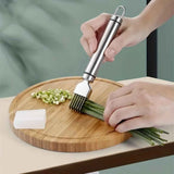 Stainless Steel Green Onion Knife, Green Onion Cutter Slicer Scallion Cutter Shred Knife Blade Slice Cutlery Vegetable Slicer Shredder Kitchen Tool for Home Restaurant Hotel（2 Pack） In Australia - Darrahopens