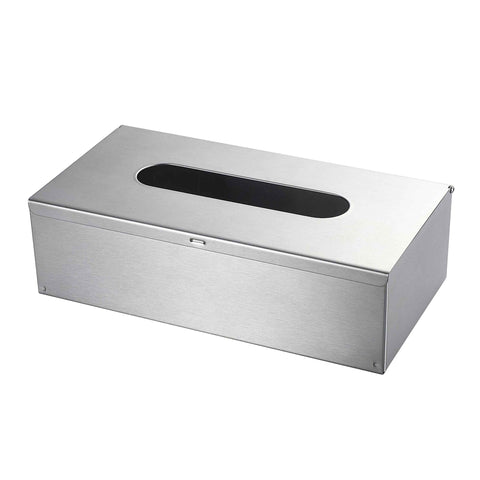 Rectangular Tissue Box Cover - Napkin Holder, Facial Tissue Storage Box - Decorative Holder for Bathroom, Bedroom, Nightstand, Office -304 Stainless Steel,（silvery） In Australia - Darrahopens