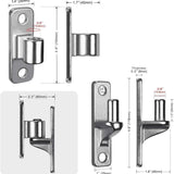 Heavy-Duty 304 Stainless Steel Gate Hinges, 2-Pack Wall Mount Gate Hardware Female & Male Hinges Pin, Non-Welding Design for Wooden Fences and Farm Gates In Australia - Darrahopens