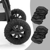 4Pcs Baby Stroller Wheel Cover, Dustproof Kid Baby Wheelchair Protector Pushchair Wheel Cover Stroller Accessory (2Pcs M + 2 Pcs L) In Australia - Darrahopens