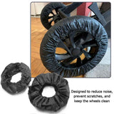 4Pcs Baby Stroller Wheel Cover, Dustproof Kid Baby Wheelchair Protector Pushchair Wheel Cover Stroller Accessory (2Pcs M + 2 Pcs L) In Australia - Darrahopens