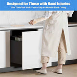 Hands Free Garbage Drawer Foot Pull Handle Foot Pull for Trash Cabinet Drawer, Touchless Hands Free Design for Full Overlay Cabinet Door (2Pack Black) In Australia - Darrahopens