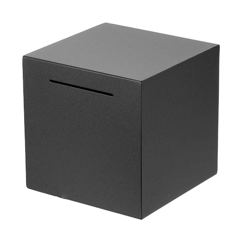 Adult bank stainless steel piggy bank, unbreakable cash and coin savings box piggy bank, children's gift piggy bank (black 15*15*15) In Australia - Darrahopens