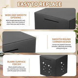 Adult bank stainless steel piggy bank, unbreakable cash and coin savings box piggy bank, children's gift piggy bank (black 15*15*15) In Australia - Darrahopens