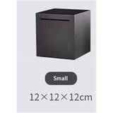 Adult bank stainless steel piggy bank, unbreakable cash and coin savings box piggy bank, children's gift piggy bank (black 15*15*15) In Australia - Darrahopens