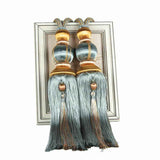 Paired Lantern Single Hanging Ball Tassels Curtains Buckle Sling Binding Lantern Tiebacks Handcrafted Braided Buckle Drapery Curtain Holdbacks Window Treatments for Home 2 Pack (Light Blue) In Australia - Darrahopens