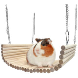 Chinchilla Wooden Suspension Bridge Platform Toy, Small Animal Climbing Toys for Guinea-Pigs Sugar Glider Squirrel and Other Small Animals (Birch 20*35cm) In Australia - Darrahopens