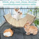 Chinchilla Wooden Suspension Bridge Platform Toy, Small Animal Climbing Toys for Guinea-Pigs Sugar Glider Squirrel and Other Small Animals (Birch 20*35cm) In Australia - Darrahopens