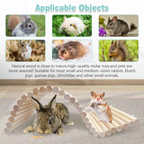 Chinchilla Wooden Suspension Bridge Platform Toy, Small Animal Climbing Toys for Guinea-Pigs Sugar Glider Squirrel and Other Small Animals (Birch 20*35cm) In Australia - Darrahopens