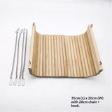 Chinchilla Wooden Suspension Bridge Platform Toy, Small Animal Climbing Toys for Guinea-Pigs Sugar Glider Squirrel and Other Small Animals (Birch 20*35cm)