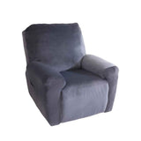 silver fox plush Recliner Chair Covers 1-Piece for Reclining Chair, Recliner Cover Feature Thick Luxury and Soft Fabric with Elastic Bottom,  (Grey, single seat) In Australia - Darrahopens