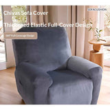 silver fox plush Recliner Chair Covers 1-Piece for Reclining Chair, Recliner Cover Feature Thick Luxury and Soft Fabric with Elastic Bottom,  (Grey, single seat) In Australia - Darrahopens