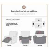 silver fox plush Recliner Chair Covers 1-Piece for Reclining Chair, Recliner Cover Feature Thick Luxury and Soft Fabric with Elastic Bottom,  (Grey, single seat) In Australia - Darrahopens