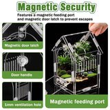 Jumping Spider Enclosure - Internal Dimensions  Acrylic Terrarium Kit for Tarantulas/Mantis/Reptiles with Magnetic Door, Ventilation & Easy Assembly（Single hinge page） In Australia - Darrahopens