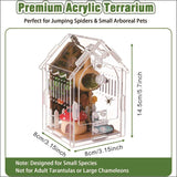 Jumping Spider Enclosure - Internal Dimensions  Acrylic Terrarium Kit for Tarantulas/Mantis/Reptiles with Magnetic Door, Ventilation & Easy Assembly（Single hinge page） In Australia - Darrahopens