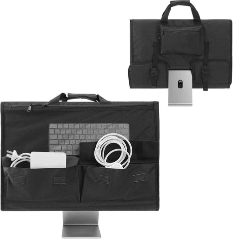Adjustable Travel Carrying Case for 24''Desktop Monitor(Universal), Protective Storage Bag for  Monitor Dust Cover with Carry Handle for 24 inch  Screen and Accessories（black） In Australia - Darrahopens