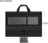 Adjustable Travel Carrying Case for 24''Desktop Monitor(Universal), Protective Storage Bag for  Monitor Dust Cover with Carry Handle for 24 inch  Screen and Accessories（black） In Australia - Darrahopens
