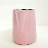 Milk Frothing Pitcher, 450ML Stainless Steel Espresso Steaming Pitcher, Milk Coffee Frothing Cup Milk Foam Maker for Cappuccino Latte, Pink In Australia - Darrahopens